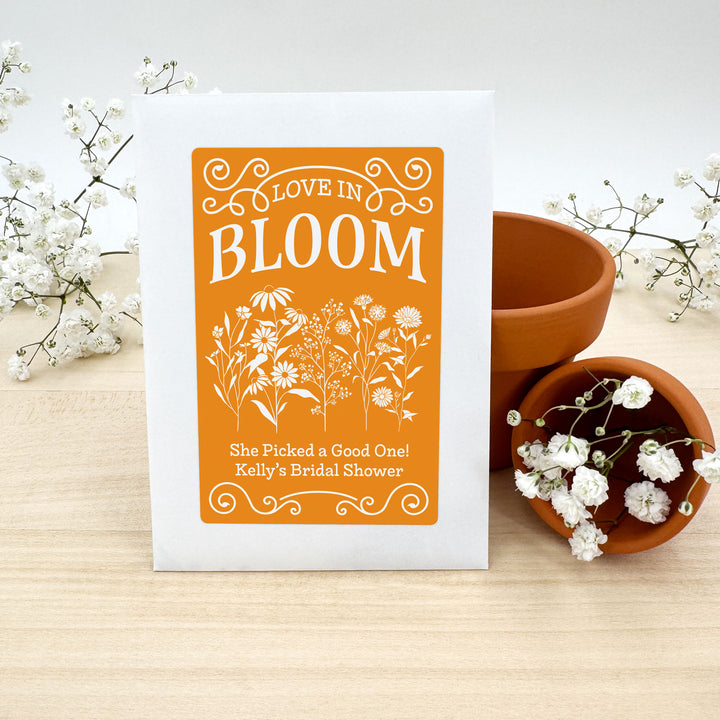 Love in Bloom Wildflowers, Wedding Favors, Wildflower Seed Packets