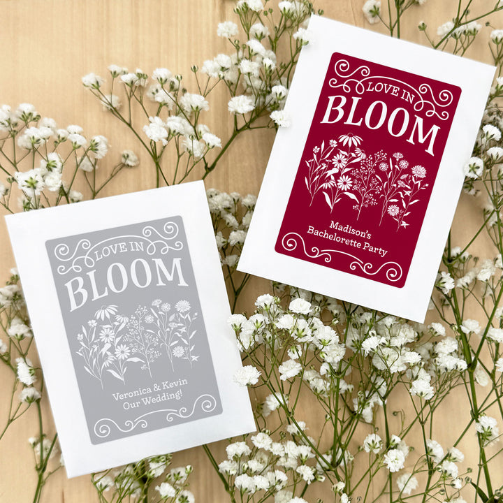 Love in Bloom Wildflowers, Wedding Favors, Wildflower Seed Packets
