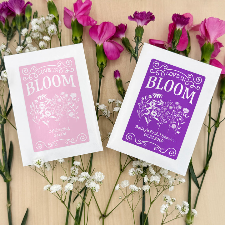 Love in Bloom Wildflowers, Wedding Favors, Wildflower Seed Packets