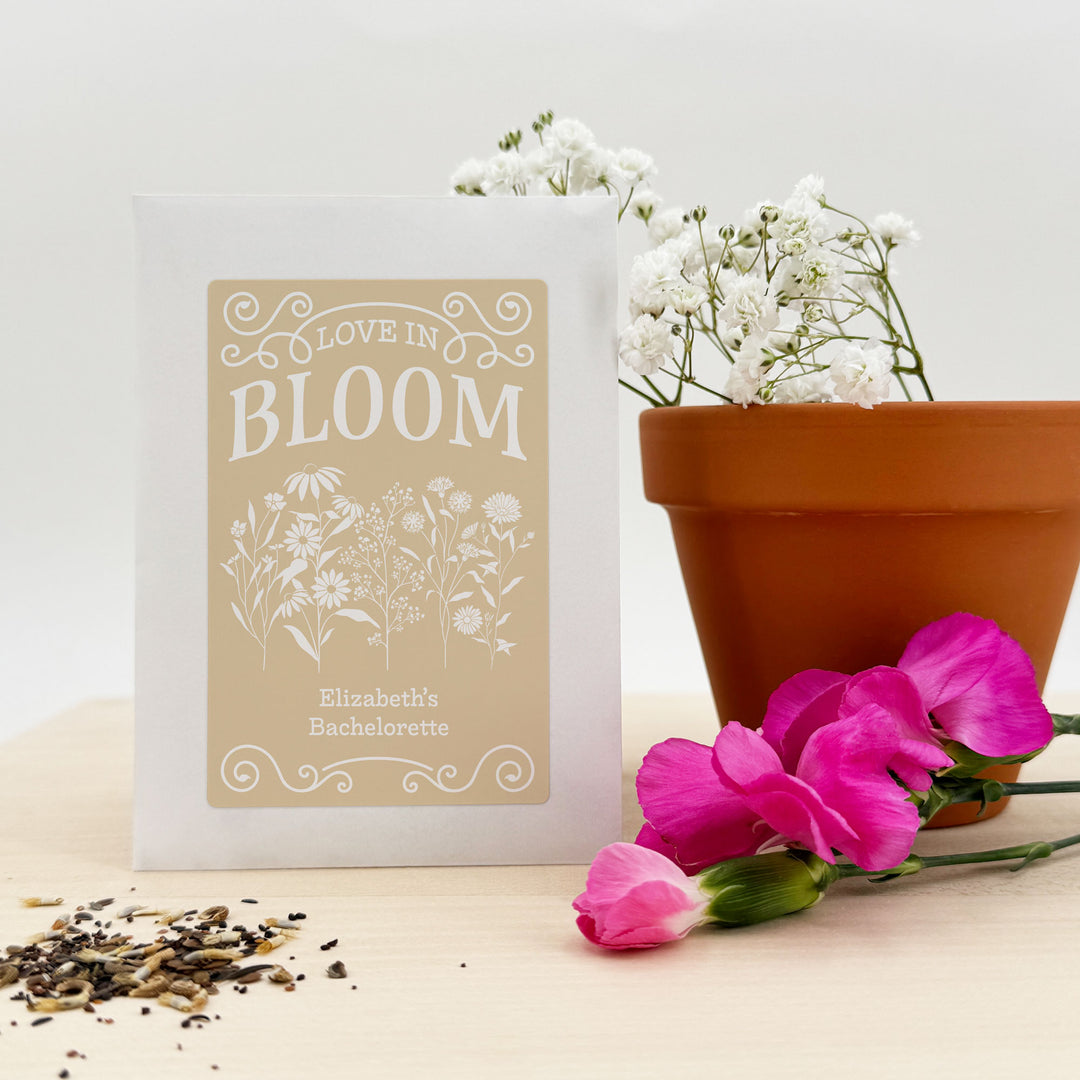 Love in Bloom Wildflowers, Wedding Favors, Wildflower Seed Packets