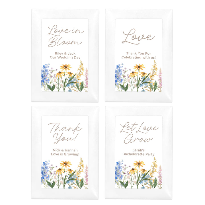 Let Love Grow, Love in Bloom, Wildflower Wedding, Wildflower Seed Packets