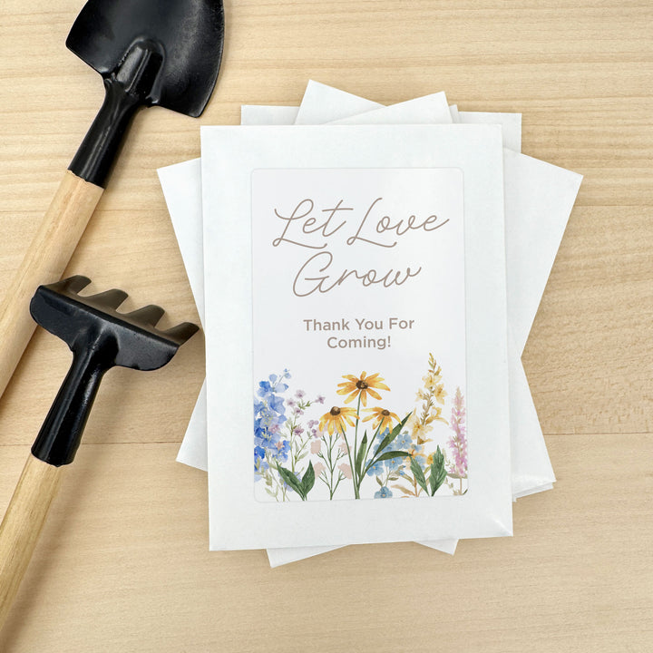 Let Love Grow, Love in Bloom, Wildflower Wedding, Wildflower Seed Packets