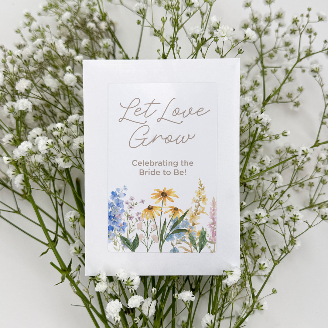 Let Love Grow, Love in Bloom, Wildflower Wedding, Wildflower Seed Packets