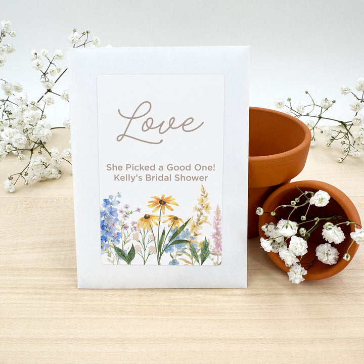 Let Love Grow, Love in Bloom, Wildflower Wedding, Wildflower Seed Packets