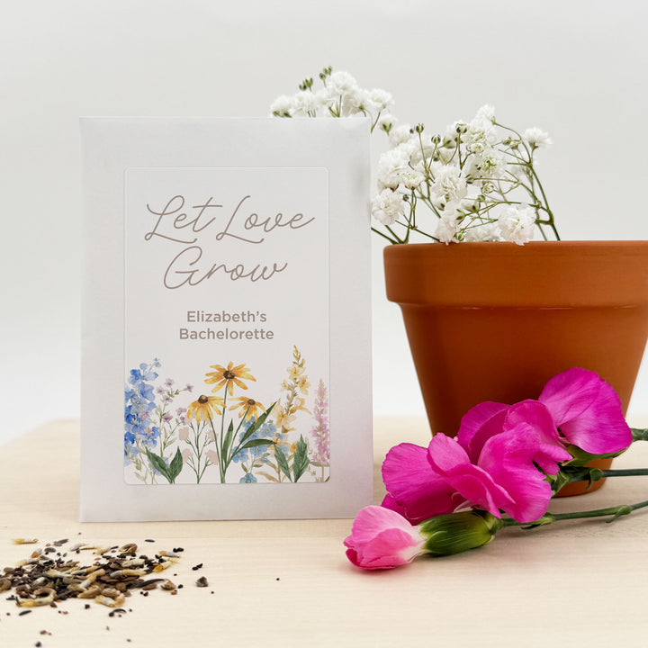 Let Love Grow, Love in Bloom, Wildflower Wedding, Wildflower Seed Packets