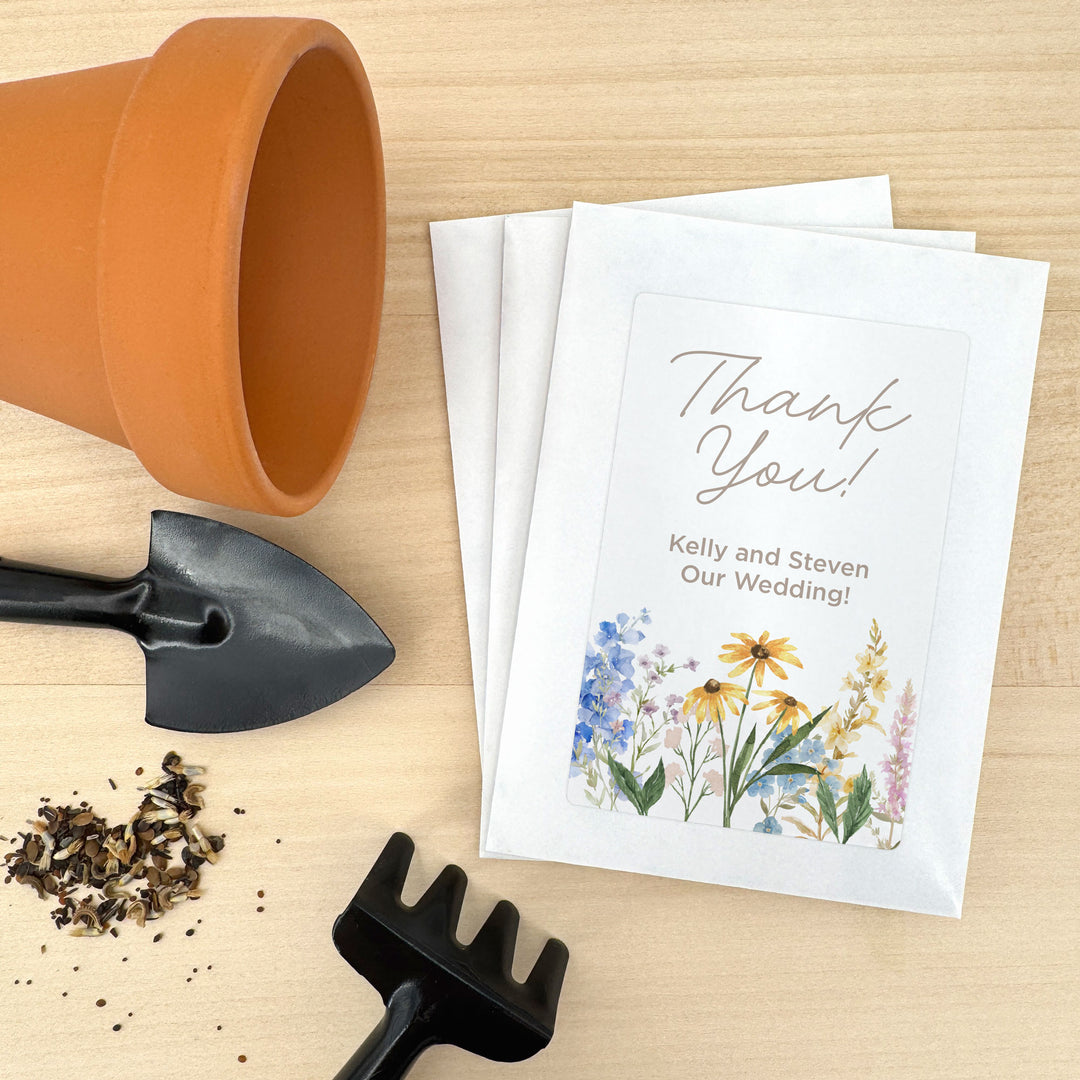 Let Love Grow, Love in Bloom, Wildflower Wedding, Wildflower Seed Packets