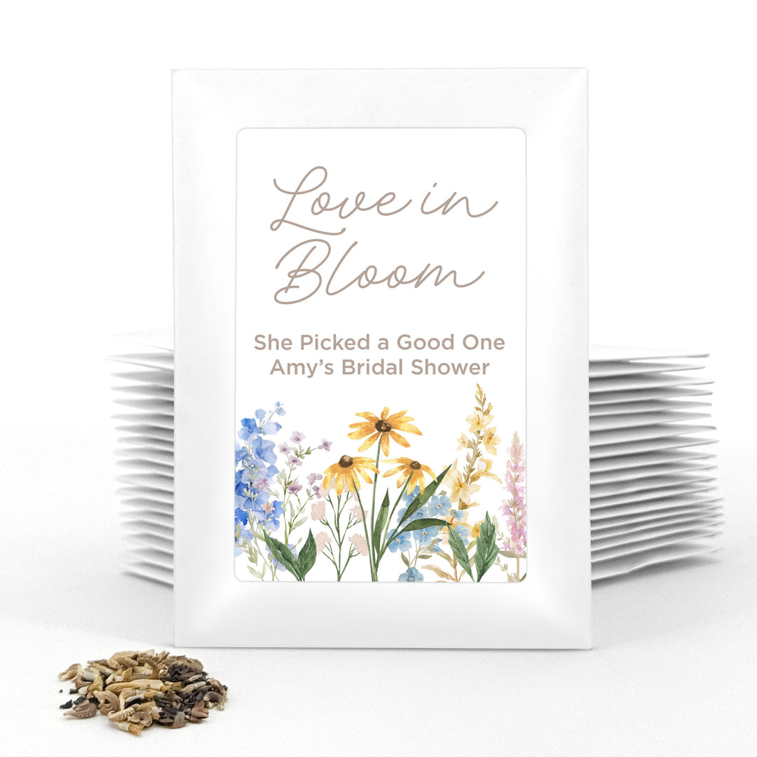 Let Love Grow, Love in Bloom, Wildflower Wedding, Wildflower Seed Packets