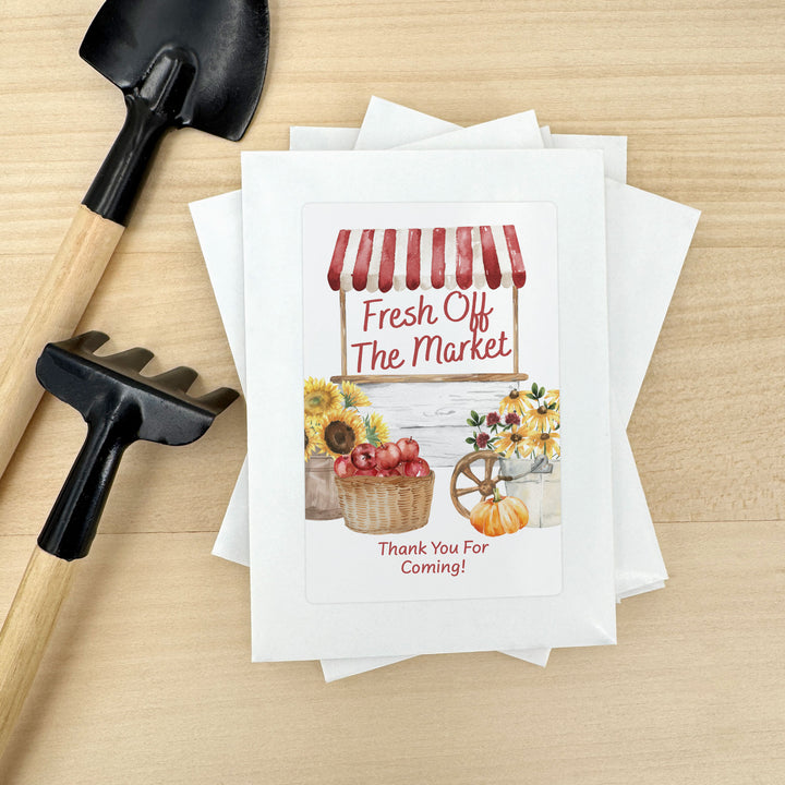 Fall Fresh Off the Market, Bridal Shower, Wildflower Seed Packets