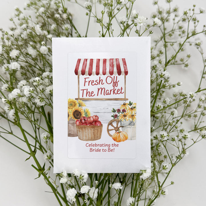 Fall Fresh Off the Market, Bridal Shower, Wildflower Seed Packets