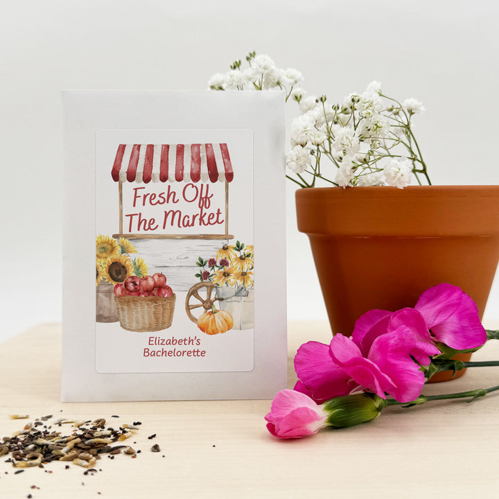 Fall Fresh Off the Market, Bridal Shower, Wildflower Seed Packets