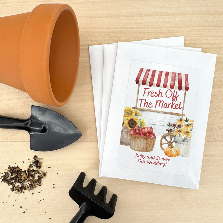 Fall Fresh Off the Market, Bridal Shower, Wildflower Seed Packets