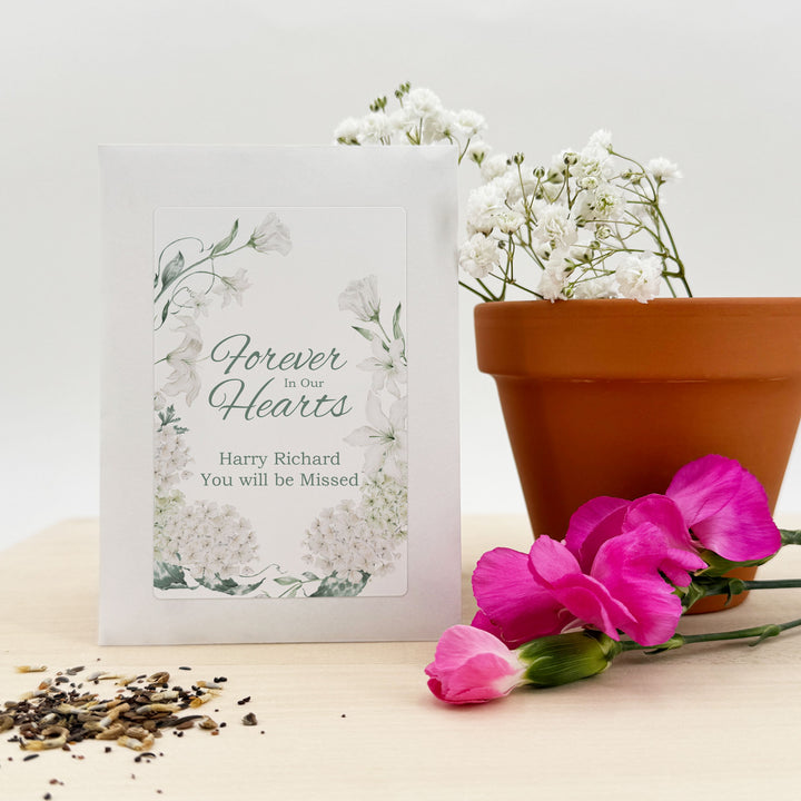 In Loving Memory, Funeral, Memorial, Wildflower Seed Packets