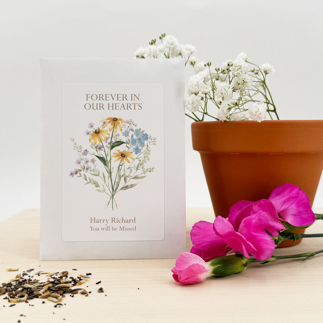 Wildflower Memorial, Funeral Favors, Wildflower Seed Packets
