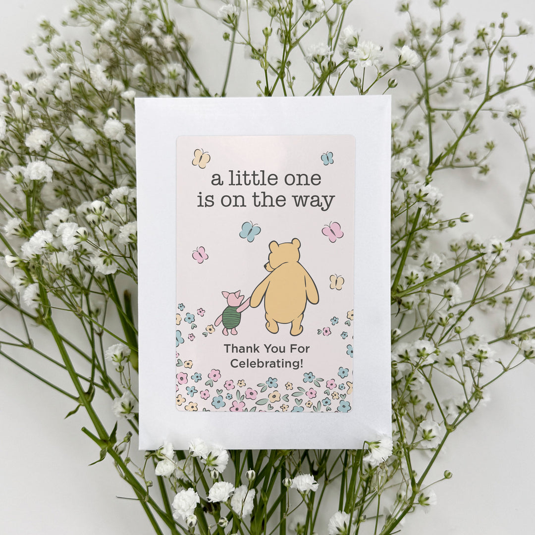 Winnie the Pooh & Piglet, Baby Shower Favors, Wildflower Seed Packets