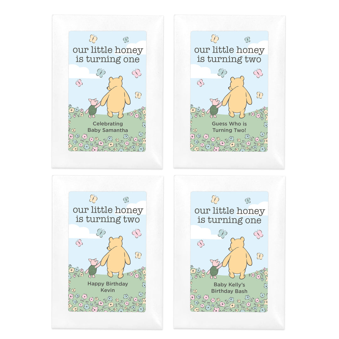 Winnie the Pooh & Piglet Blue Skies Birthday, Our Little Honey is Turning One, Wildflower Seed Packets