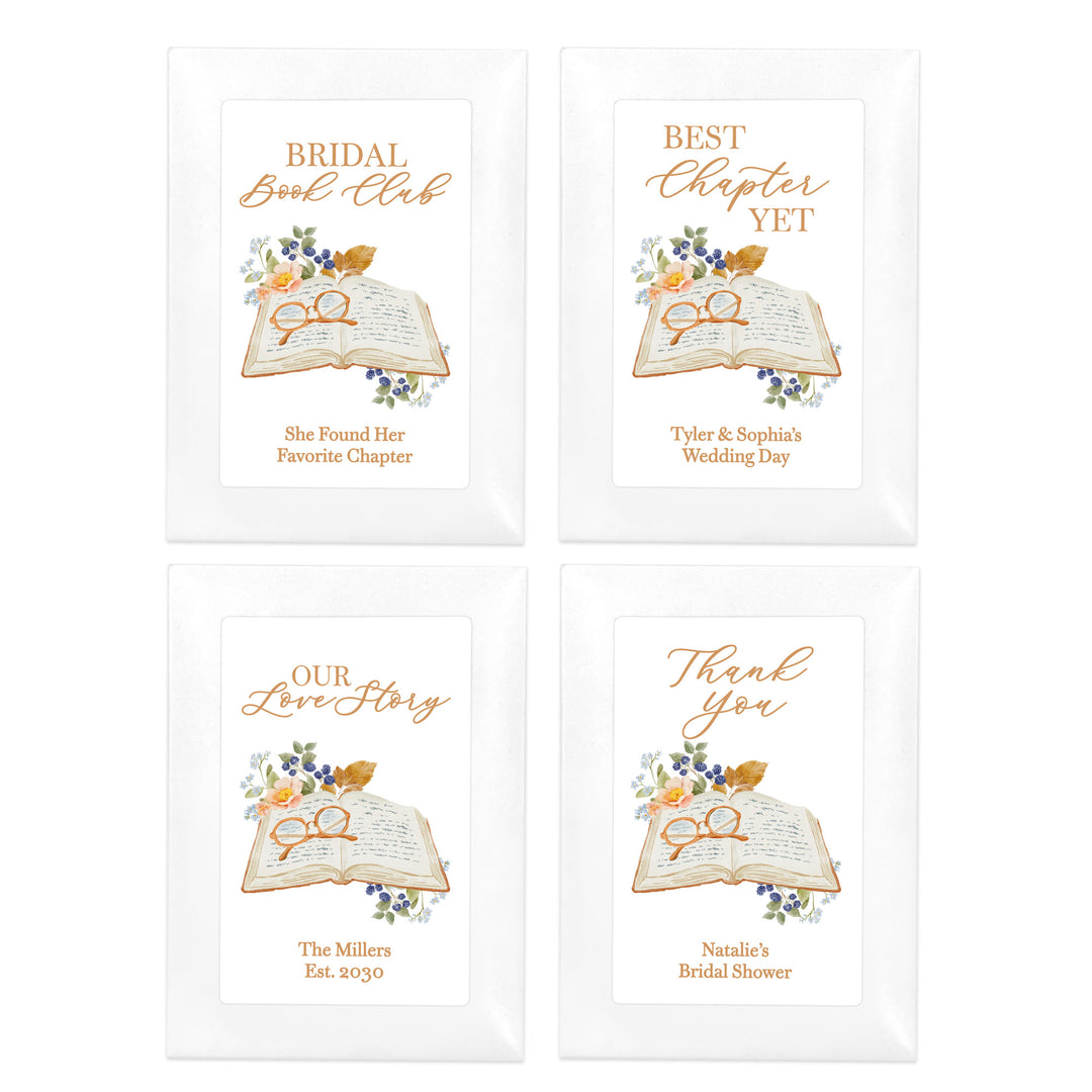 Best Chapter Yet Seed Packet Favors, Book Themed Bridal Shower, Custom Wildflower Seeds