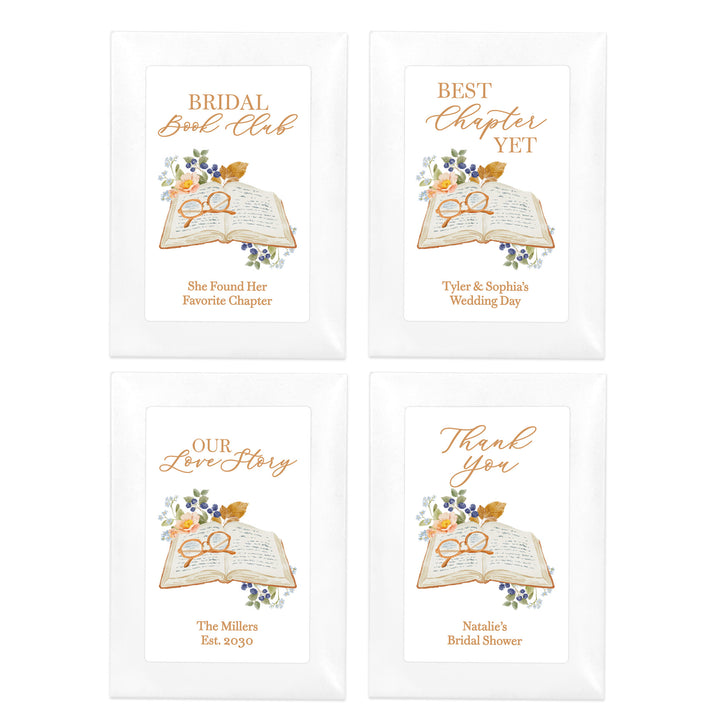 Best Chapter Yet Seed Packet Favors, Book Themed Bridal Shower, Custom Wildflower Seeds