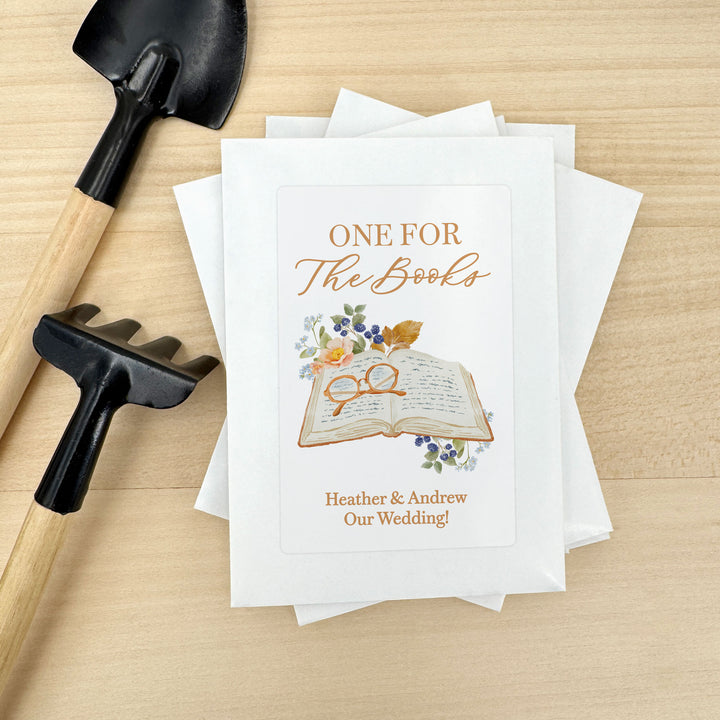 Best Chapter Yet Seed Packet Favors, Book Themed Bridal Shower, Custom Wildflower Seeds