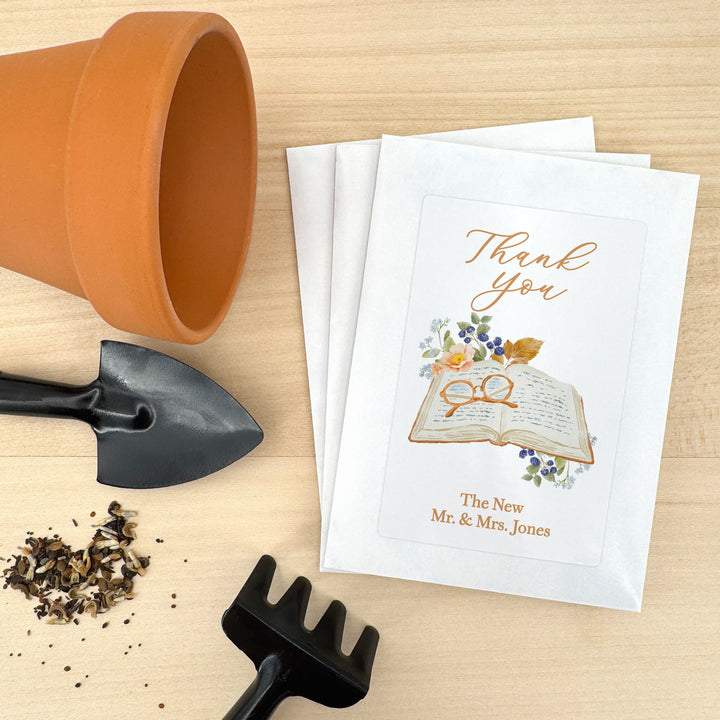 Best Chapter Yet Seed Packet Favors, Book Themed Bridal Shower, Custom Wildflower Seeds
