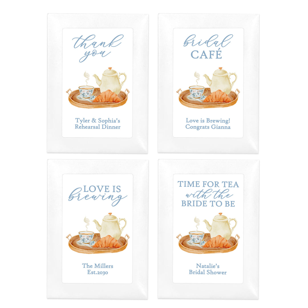 Bridal Brunch Seed Packet Favors, Bridal Shower, Bridal Shower Tea Tray, Custom Wildflower Seeds