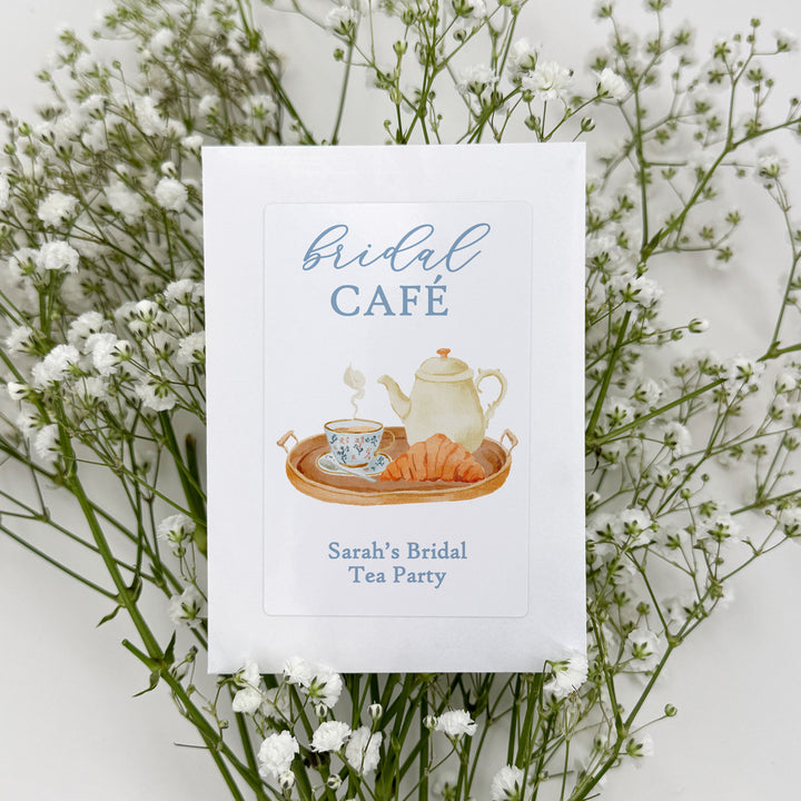 Bridal Brunch Seed Packet Favors, Bridal Shower, Bridal Shower Tea Tray, Custom Wildflower Seeds