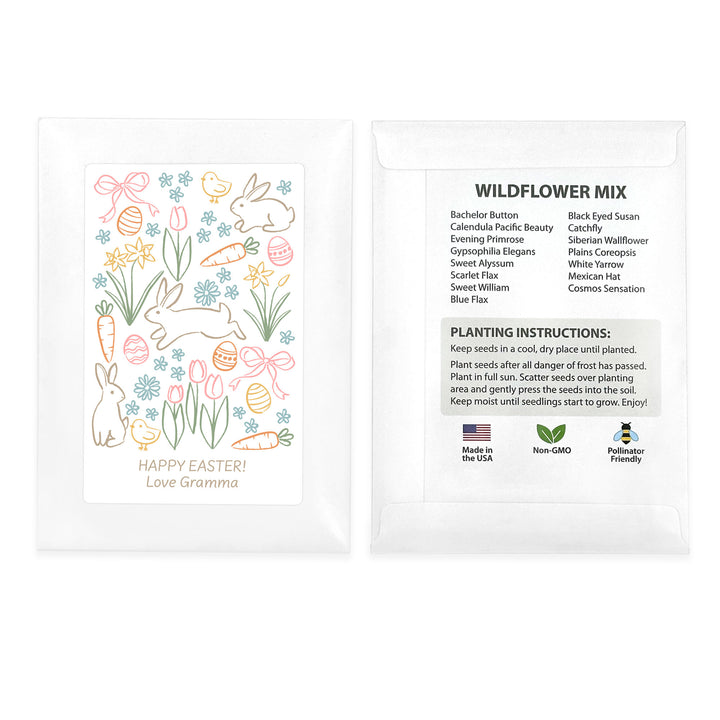 Easter Doodle, Wildflower Seed Packets