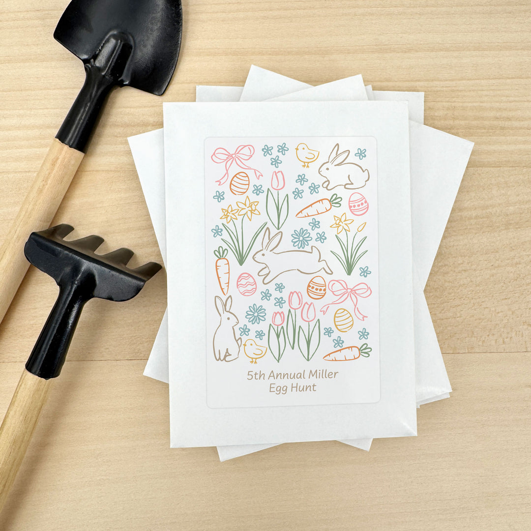 Easter Doodle, Wildflower Seed Packets