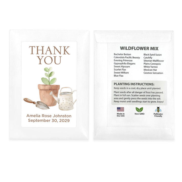 Little Sprout Birthday, Our Little Sprout is Turning One, Wildflower Seed Packets