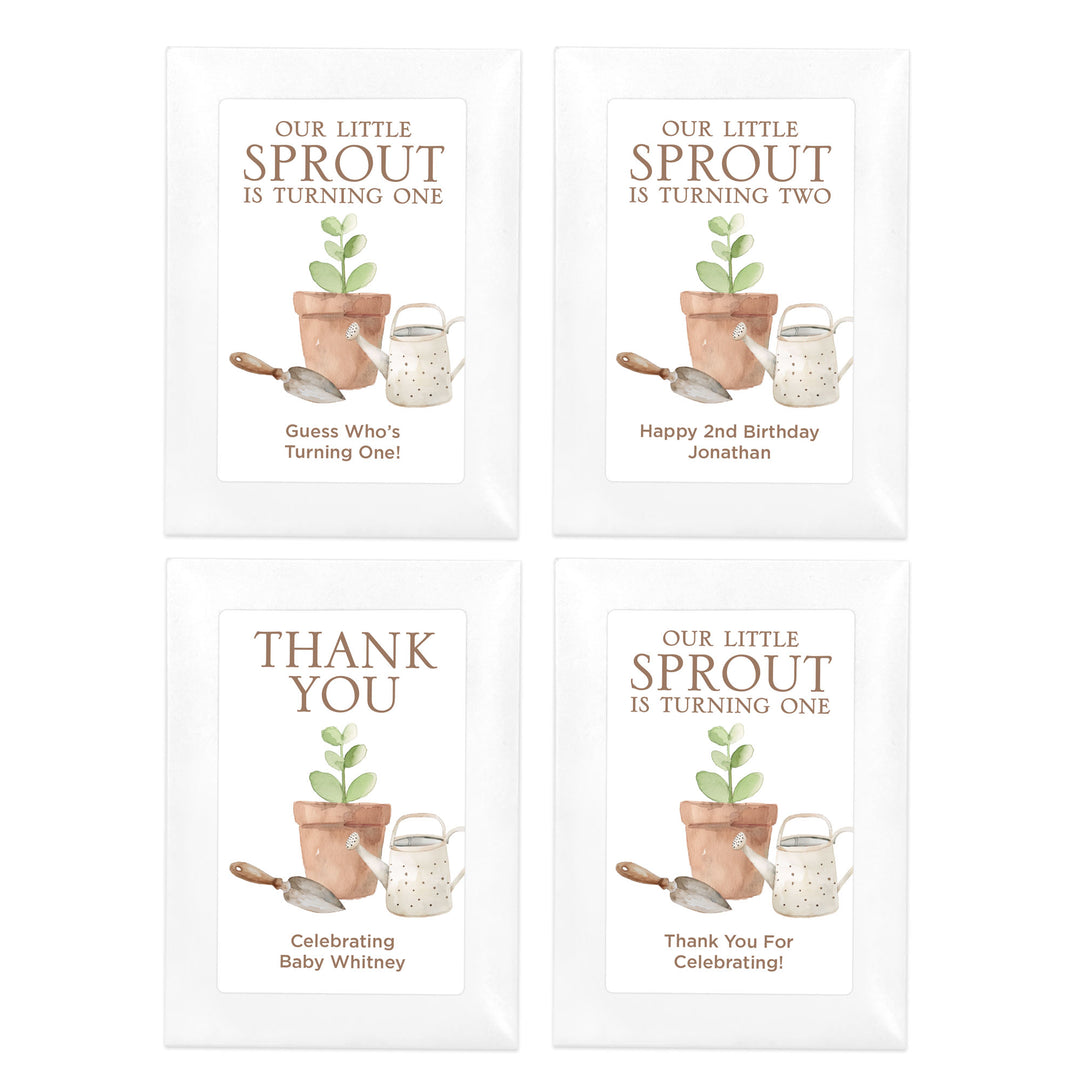 Little Sprout Birthday, Our Little Sprout is Turning One, Wildflower Seed Packets