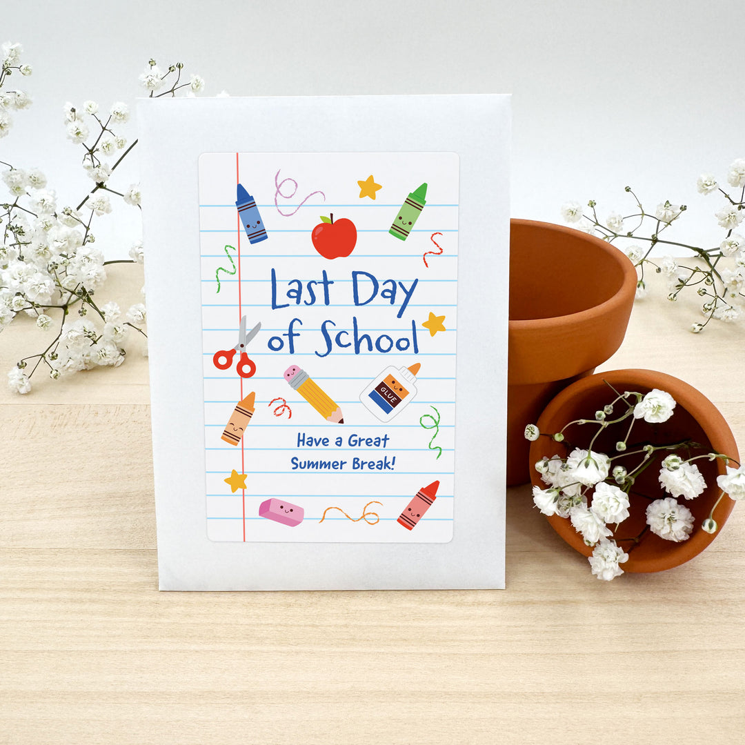 Custom Wildflower Seed Packets, Back to School Teacher Student Gift, Let&