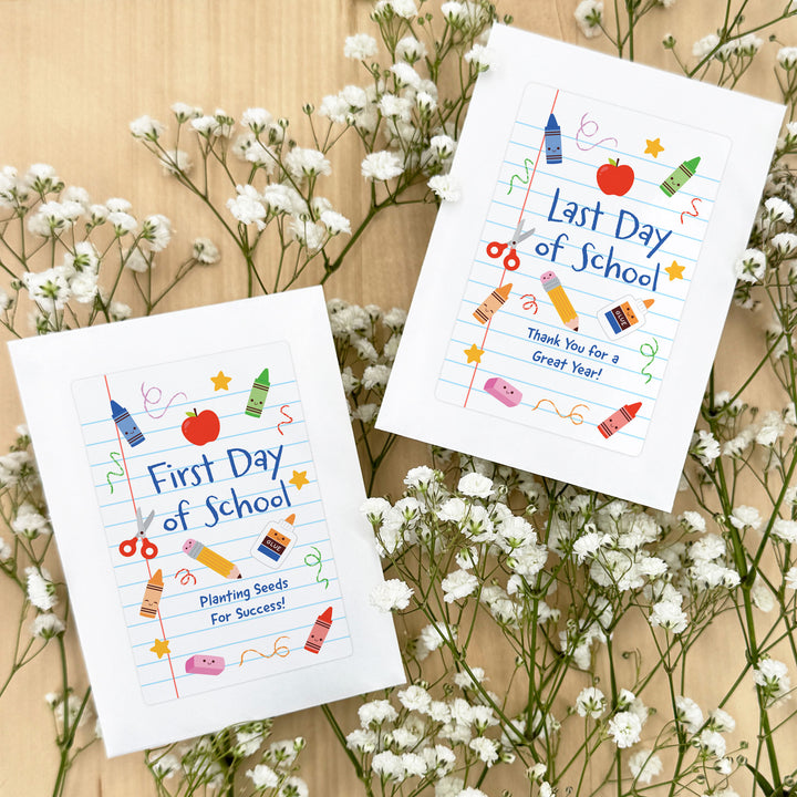 Custom Wildflower Seed Packets, Back to School Teacher Student Gift, Let&