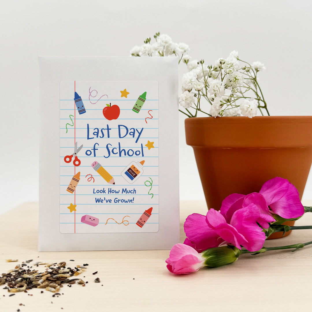 Custom Wildflower Seed Packets, Back to School Teacher Student Gift, Let&