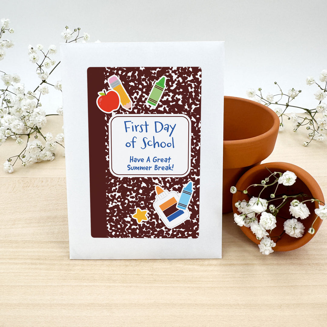 Custom Wildflower Seed Packets, Back to School Teacher Student Gift, Let&