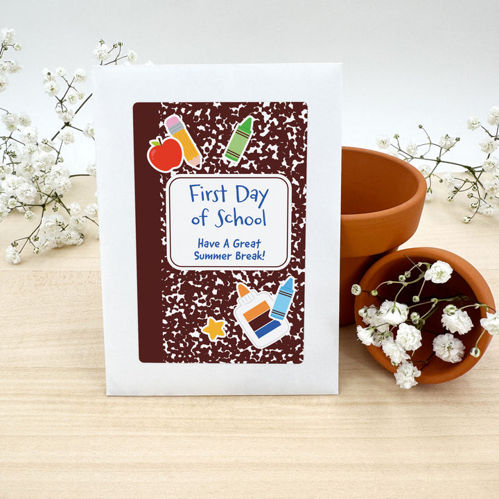 Custom Wildflower Seed Packets, Back to School Teacher Student Gift, Let&