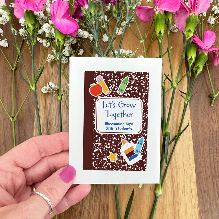 Custom Wildflower Seed Packets, Back to School Teacher Student Gift, Let&