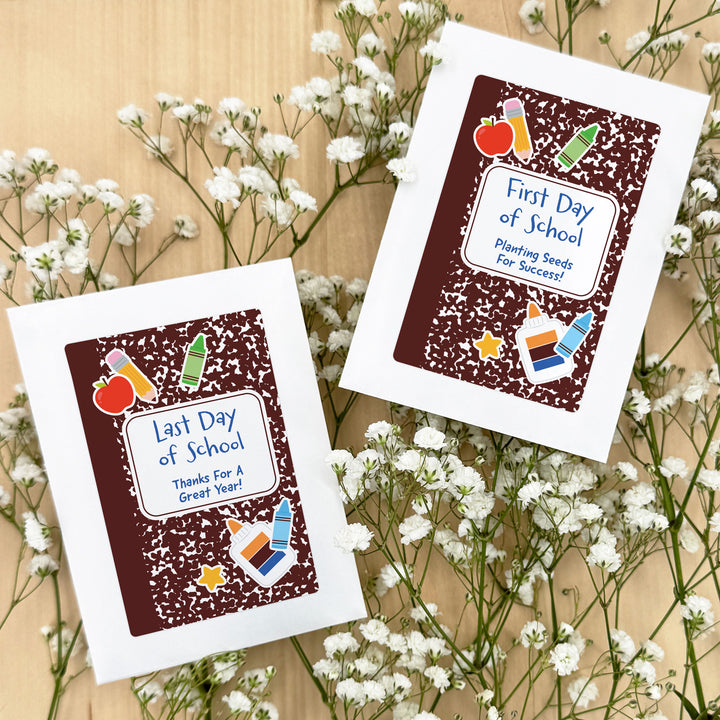 Custom Wildflower Seed Packets, Back to School Teacher Student Gift, Let&