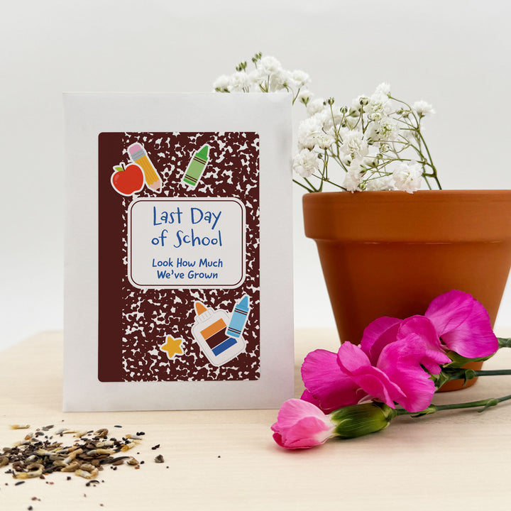 Custom Wildflower Seed Packets, Back to School Teacher Student Gift, Let&