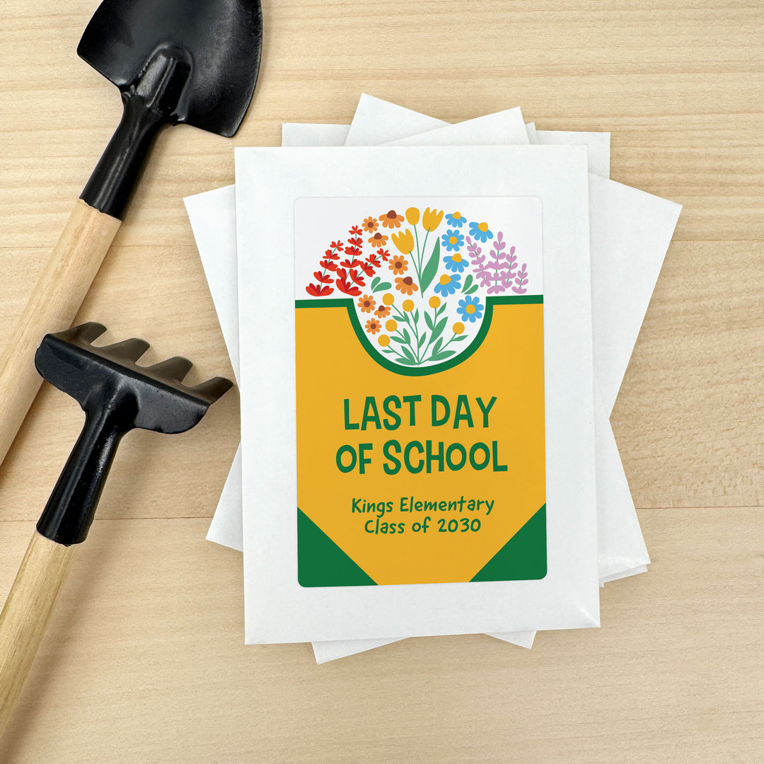 Custom Wildflower Seed Packets, Back to School Teacher Student Gift, Let&