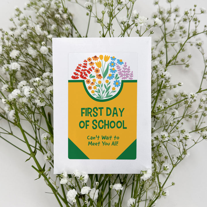 Custom Wildflower Seed Packets, Back to School Teacher Student Gift, Let&