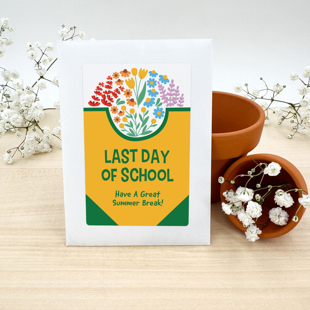 Custom Wildflower Seed Packets, Back to School Teacher Student Gift, Let&