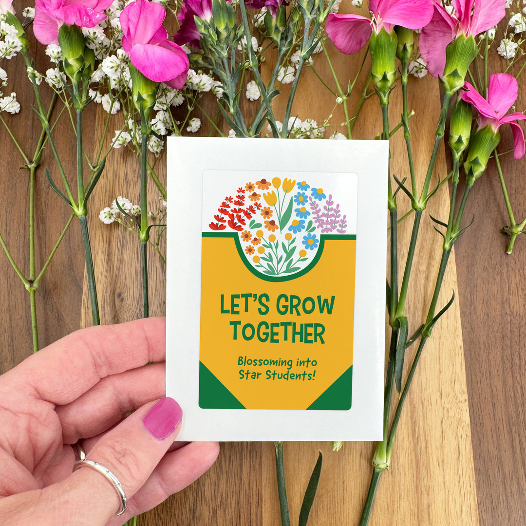 Custom Wildflower Seed Packets, Back to School Teacher Student Gift, Let&