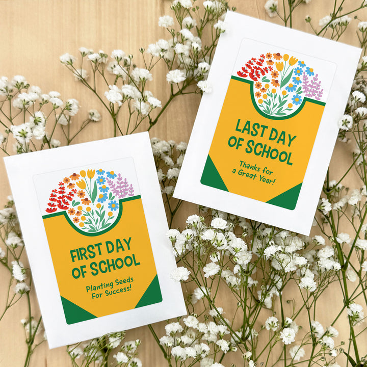 Custom Wildflower Seed Packets, Back to School Teacher Student Gift, Let&