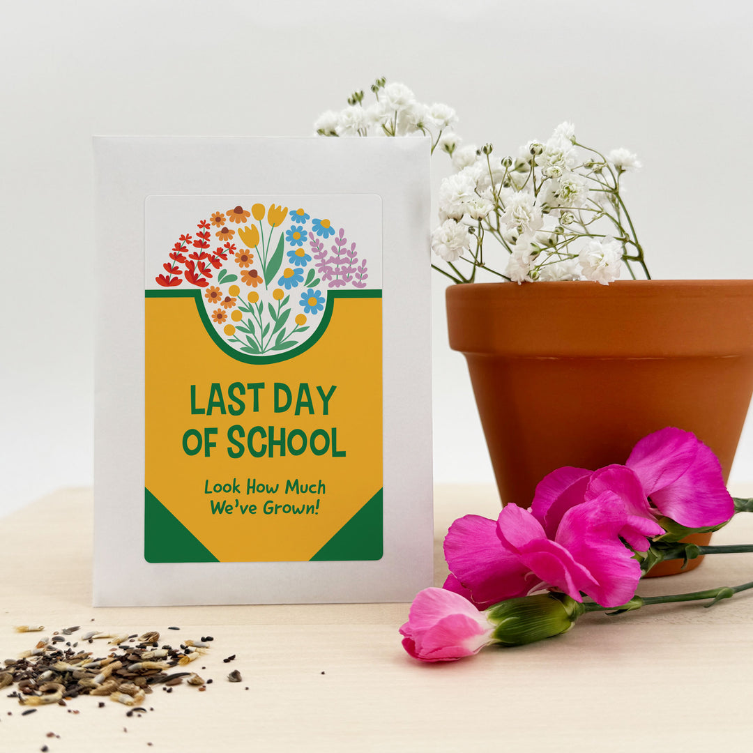 Custom Wildflower Seed Packets, Back to School Teacher Student Gift, Let&