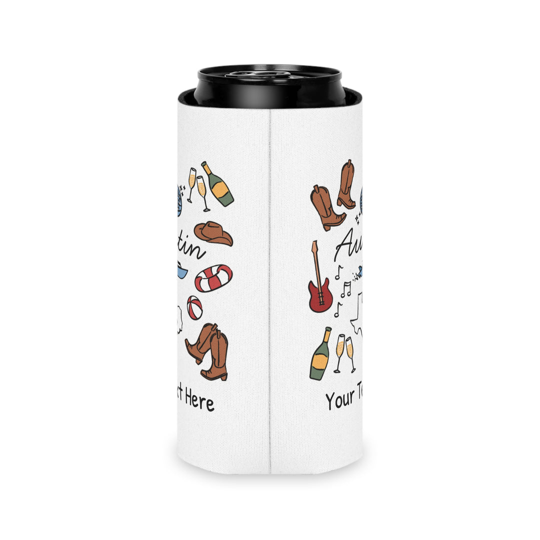 Austin Can Cooler — Personalized Bachelorette Party Can Cooler
