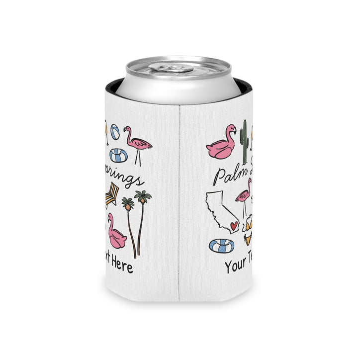 Palm Springs Can Cooler — Personalized Bachelorette Party Can Cooler