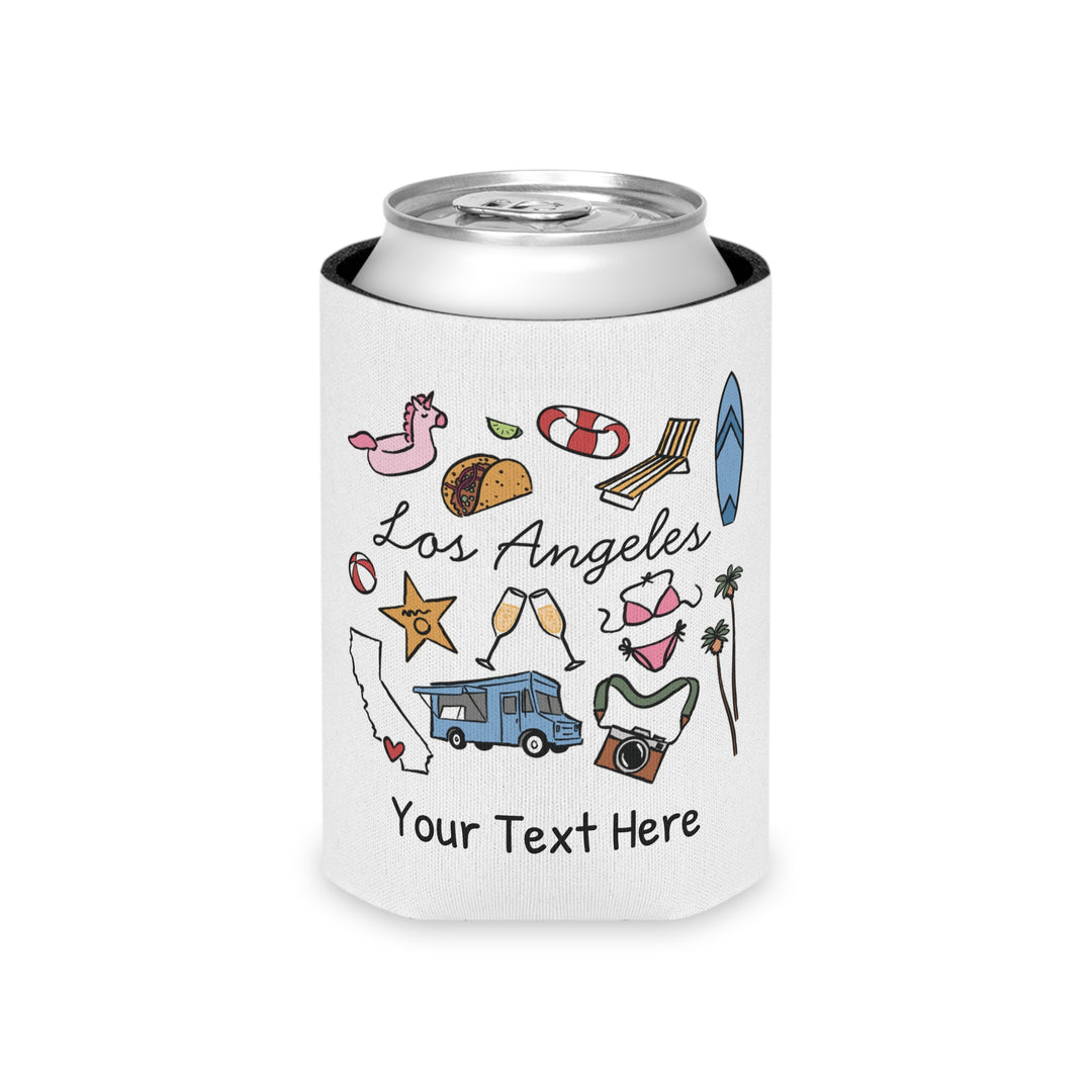 Los Angeles Can Cooler — Personalized Bachelorette Party Can Cooler