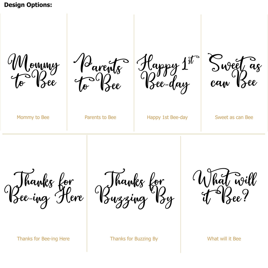 Watercolor Bees, Baby Shower Favors, Wildflower Seed Packets