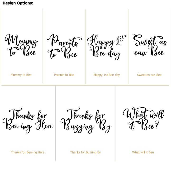 Watercolor Bees, Baby Shower Favors, Wildflower Seed Packets