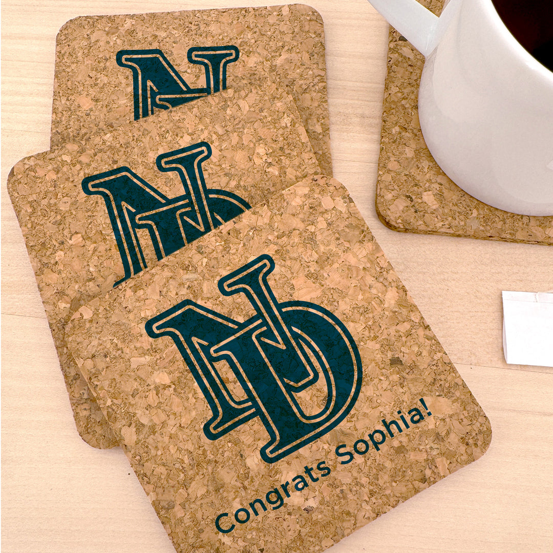 ND Custom Square Cork Coasters (Set of 6)