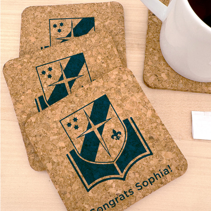 ND Custom Square Cork Coasters (Set of 6)